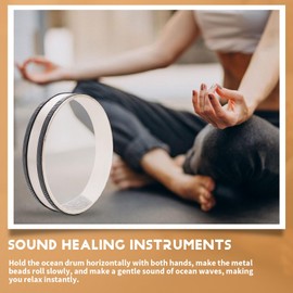 AILIMIAO Ocean Drums for Meditation and Relaxation, Natural Color Rain Drums for Stress Relief, Musical Instruments