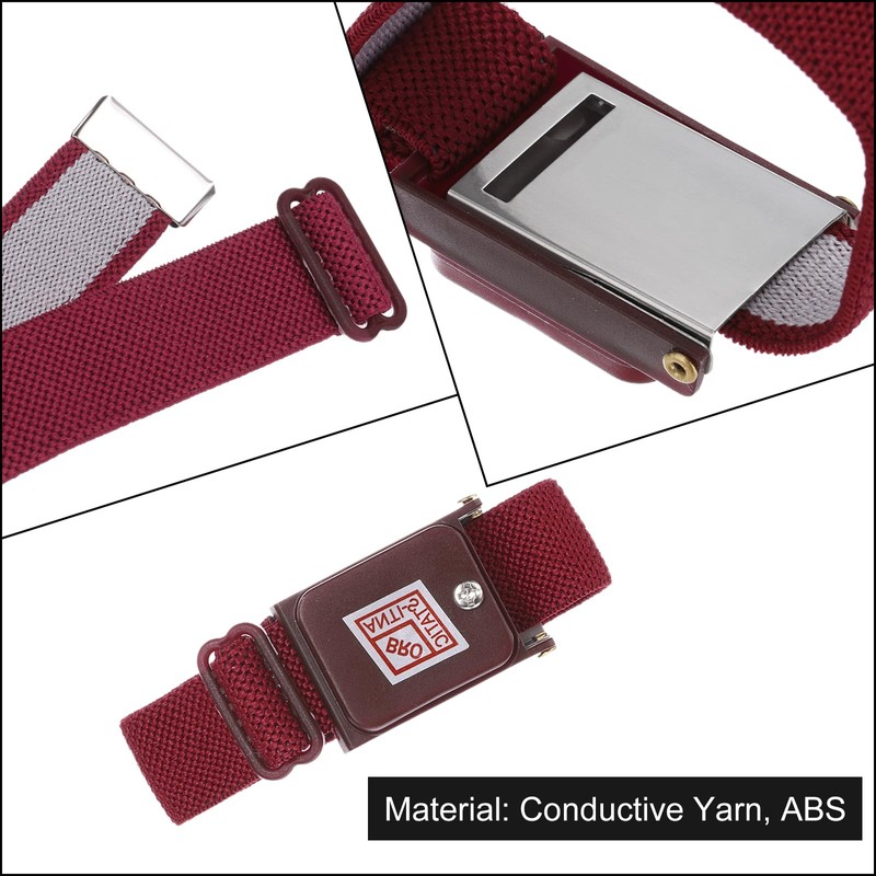 sourcing map 2Pcs Anti Static Wrist Strap, ESD Antistatic Bracelet