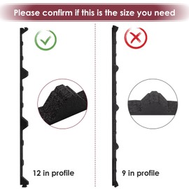 showingo 12 in Inside Classic Ribbed Profile Foam Closure Strip for Metal roof Foam Closure Strips Panels 3' Long Metal roof Inside Closure Strip （10 Pack）