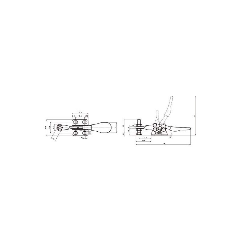 Super Tool TDH150F Push Down Toggle Clamp (Horizontal Handle)