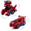 Electric Automatic Dinosaur Transforming Car with Flashing Lights and Sound