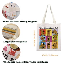 Cartoon Movie Merchandise Tote Bag Dog Face Mystery Gift Scary House Inspired Gift for Fans, Carrier for dogs