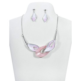 Fenni Jewelry Vintage Statement Jewelry Set Leaf Floral Bohemian Boho Statement Necklace Earring Set Crystal Fashion Costume Jewelry, enamel crystal Metal, Crystal