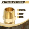 sourcing map 5Pcs Brass Pipe Fitting, 5/8" OD x 1/2"