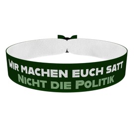 Wir machen euch satt - Stoffarmband Bauernprotest - Langlebiges Satinarmband - Umweltfreundliches und Handgefertigtes Armband - Modisches Geschenk für Freunde und Naturliebhaber