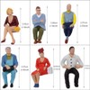 12pcs G Scale Figures 1:22.5-1:25 All Seated Painted People Model