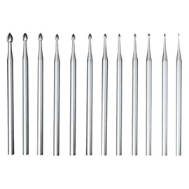 Luo ke 12 Pcs Jewelry Bud Burr, 3/32'' Shank Lapidary Making Tools Carving Bits for Rotary Tools