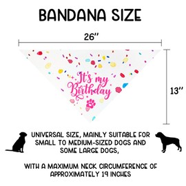 Dog Birthday Decorations It's My Bithday Pet Bandana Triangle Scarf Bandana for Dogs Dog Birthday Outfit Gifts Party Decorations Dress