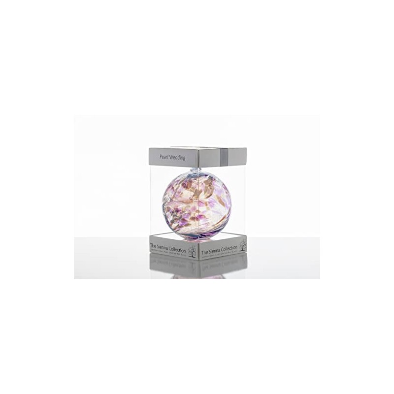 Sienna Glass 10cm Friendship Ball 30th Wedding Anniversary Pearl