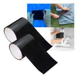 2 Rollo Cinta Adhesiva Impermeable,sellar Fugas De Agua,10cm Negro