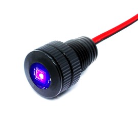 UV Antiviral Light Bolt - Flush Mount 12V Ultraviolet UVC Germicidal LED, Sanitizer, Disinfection for Cars Interior, Footwell, Trunk w/ SLEEK Aluminum Housing & Screw Nut (11 mm Black, UV-C LED)