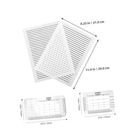 CAXUSD 12pcs Multi Functional Lettering Rulers Plastic Drawing Templates for Journaling Envelope Addressing Card Paper Design Precision Stencils for Creative Projects