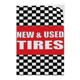 Door Decals Vertical Vinyl Stickers Multiple Sizes New& Used Tires Auto Body Shop Car Repair T Industrial Vinyl Luggage & Bumper Stickers for Cars Business 18x24Inches
