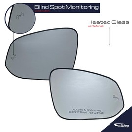 Spieg Side View Mirror Glass Set for 2019-2024 Toyota Rav4, Rav4 Hybrid Heated Blind Spot Monitoring BSM with Backing Plate Pair 87961-42E20 87931-42E50