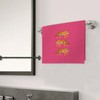 FIicy Hot Pink Tiger Decor Hand Towels, Trendy Hot Pink