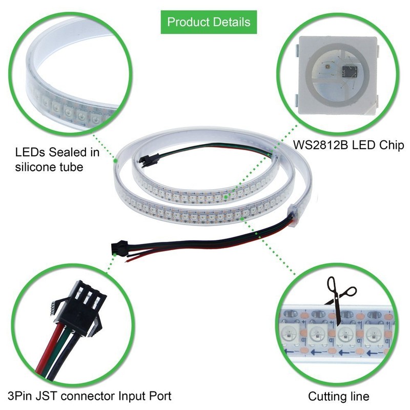 ALITOVE LED Illumination LED Tape Light WS2812B Addressable 5050 RGB