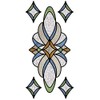 InHome NH2424: Blue Meridan Stained Glass Decal 17. 35 x