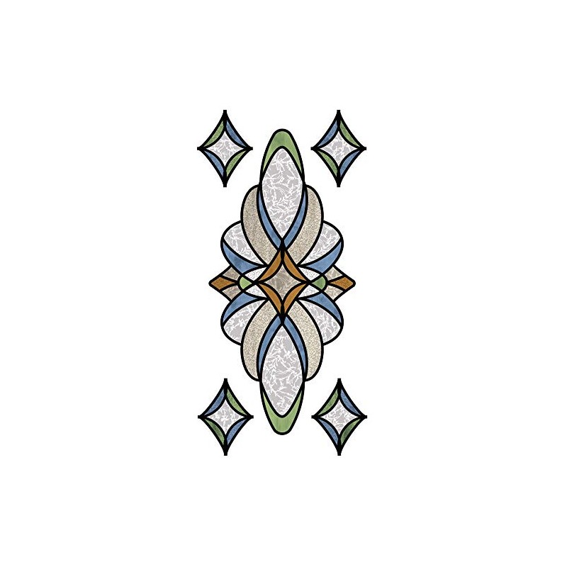 InHome NH2424: Blue Meridan Stained Glass Decal 17. 35 x
