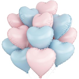 30PCS Blue and Pink Heart Balloons,18 inch Balloons Heart Shape Balloons,Heart Party Decorations,Suitable for Baby Shower Wedding Birthday Party Decorations
