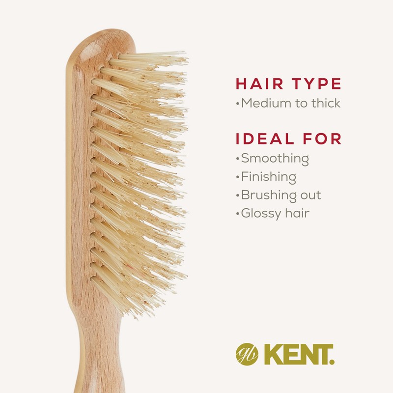 Kent Narrow, White Bristle Brush - LS1 (PACK OF 1)