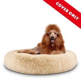 The Dog's Bed Replacement Cover ONLY for The Dog’s Bed Sound Sleep Donut Dog Bed Replacement Cover, XL Beige Plush, 114cm, Veterinary Approved