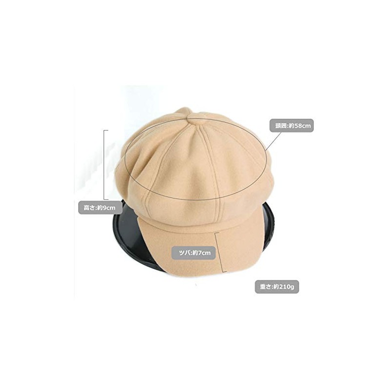 AMgrocery Women's Cap, 30% Wool Blend, Size Adjustable, Brim, Stylish,