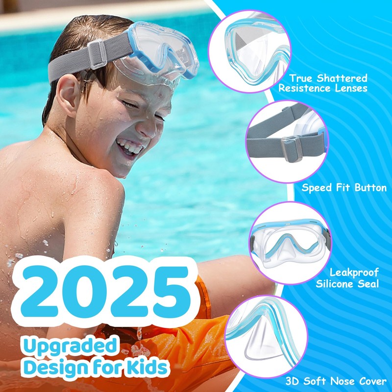 Vvinca Children's diving goggles with fabric strap