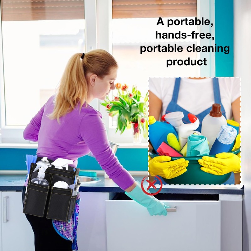 Cleaning Tool Belt, Speed Cleaning Belt Cleaning Supplies Adjustable Waist