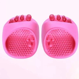 Jiaphwa 앞꿈치 지압 슬리퍼 아치 지탱 발가락 교정 실내화 지압화 slippers [핑크-DM513] Front Arch Pressure Point Slippers Arch Support Toe Correction Indoor Shoes Acupressure Shoes [Pink-DM513]