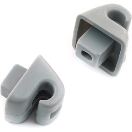 SUZWELT 2 Pieces Sunvisor Sun Visor Clips Tan A126 810 00 12 Compatible with Mercedes W123 W124 W126 W140 W201 (Grey) (2896-3)