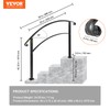 VEVOR Adjustable Metal Staircase Handrail for Outdoor Steps, 2-3 Steps
