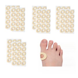 120 Pcs Corn Pads for Toes – Multi-size options in 4 sizes, High Comfort and Durability – Thick Design for Wear and Shock Resistance (large oval)
