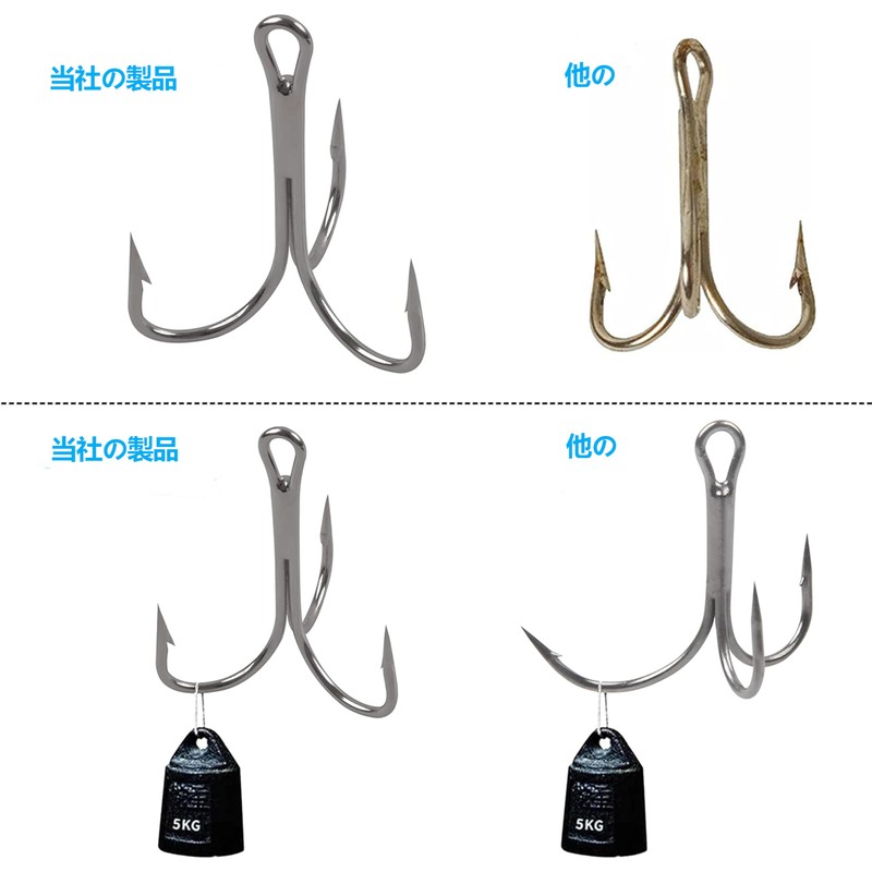 SHADDOCK Triple Hooks Treble Hooks Round Lure 3 Needle Big