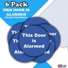 6-Pack - This Door Is Alarmed Vinyl Stickers - 85mm