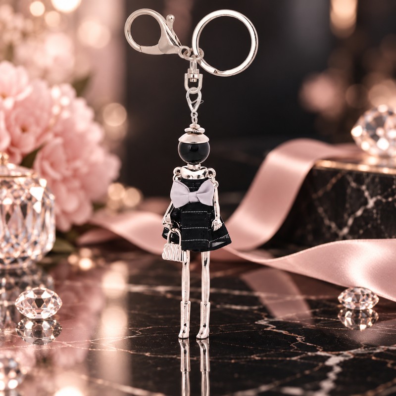 Handmade Tassel Fashionista Doll Keychain for Bags & Keys –