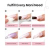 Beetles Poly Nail Extension Kit, 12 Colors Pink Nude Poly