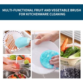 Vegetable Brush Vegetable Scrubber for Food - Vegetable Cleaner Potato Scrubber Brush Veggie Brush Vegetable Scrubber Potato Brush Veggie Scrubber (Pink)