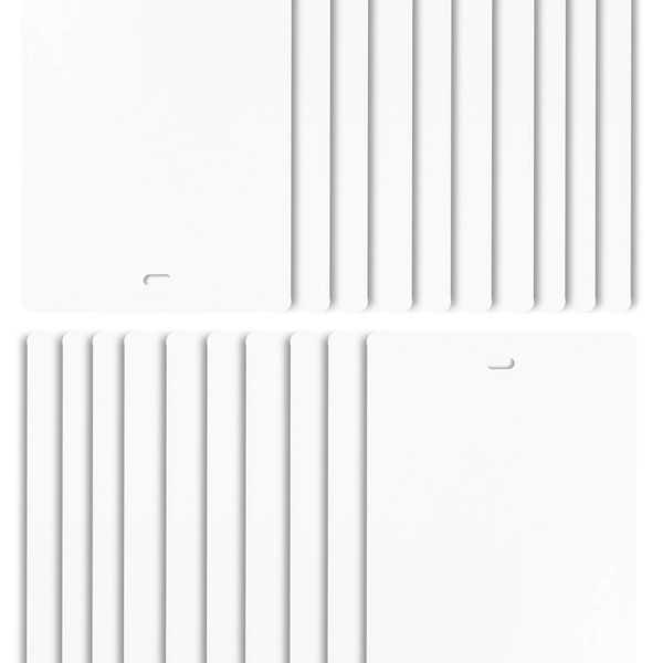 DALIX PVC Vertical Blind Replacement Slats Curved Smooth White 58.5