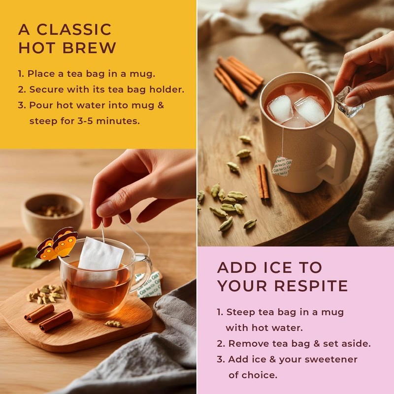 Gya Tea Co Vanilla Chai Black Tea Bags (20 Bags)