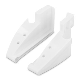 DEKAROX Set of 2 Right & Left Brackets Compatible with Liebherr 7433698 & 9193353 Plastic White for Fridge Bottle Compartment Suitable for Many Liebherr Models