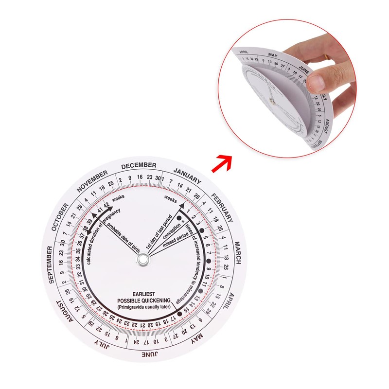 Petyoung 8Pcs Pregnancy Wheel, Pregnant Due Date Calculator for Pregnant