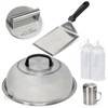 HULISEN Smashed Burger Kit, Burger Press, 12 Inch Basting Cover,