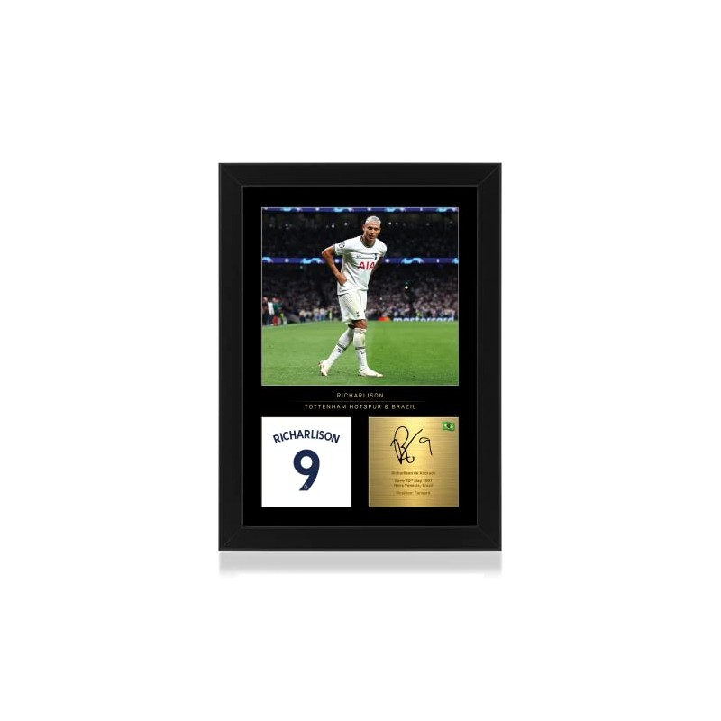 Win FC Richarlison Signed A4 Framed Photo Display - Reproduced