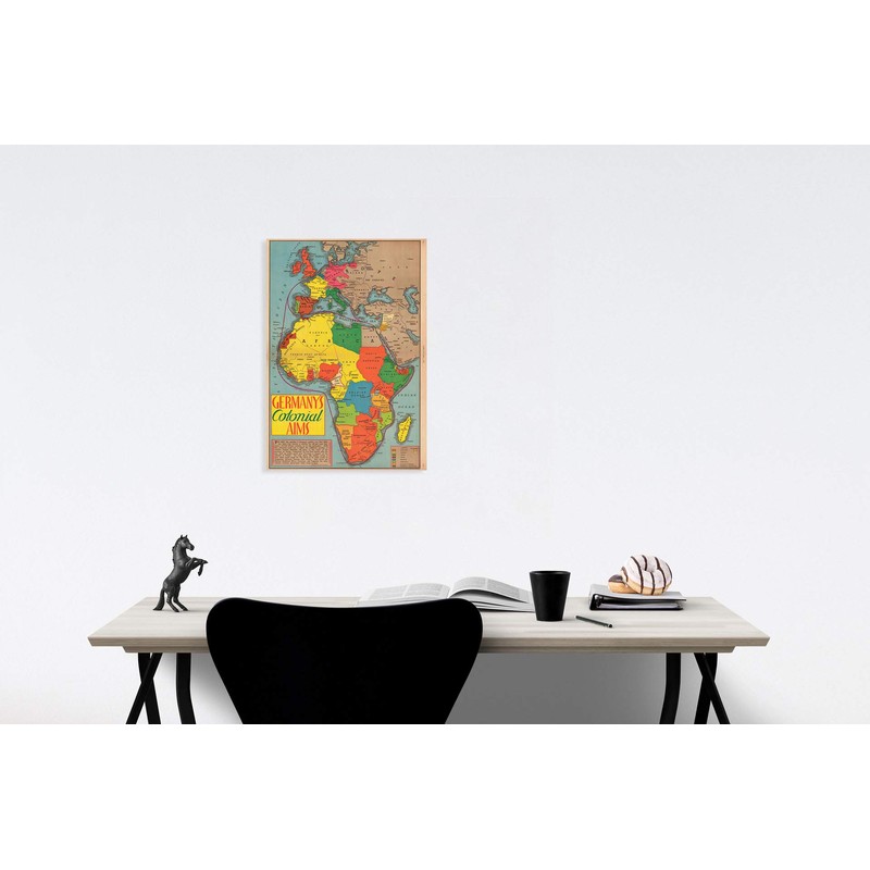 Historic Map : Colonial Africa, Romer, 1938, Vintage Wall D?or