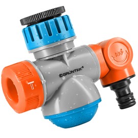 GRÜNTEK Flexible Tap Adapter with Rotatable and Tilting Hose Connection and Tap Function with 2 Water Jet Types