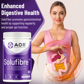AOR AOR - SoluFibre Powder, 300g 60-Servings - Partially Hydrolyzed Guar Gum Sunfiber for Digestive Comfort & Regularity - Vegan, Non-GMO & Gluten-Free - Gentle Prebiotic Fiber Supplement - Soluble Fiber