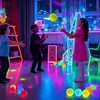 Mega-L Glow in the Dark Balls, 8 Pcs Multicolor Glow