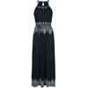Gothicana by EMP Women's Black Maxi Dress with Prints and