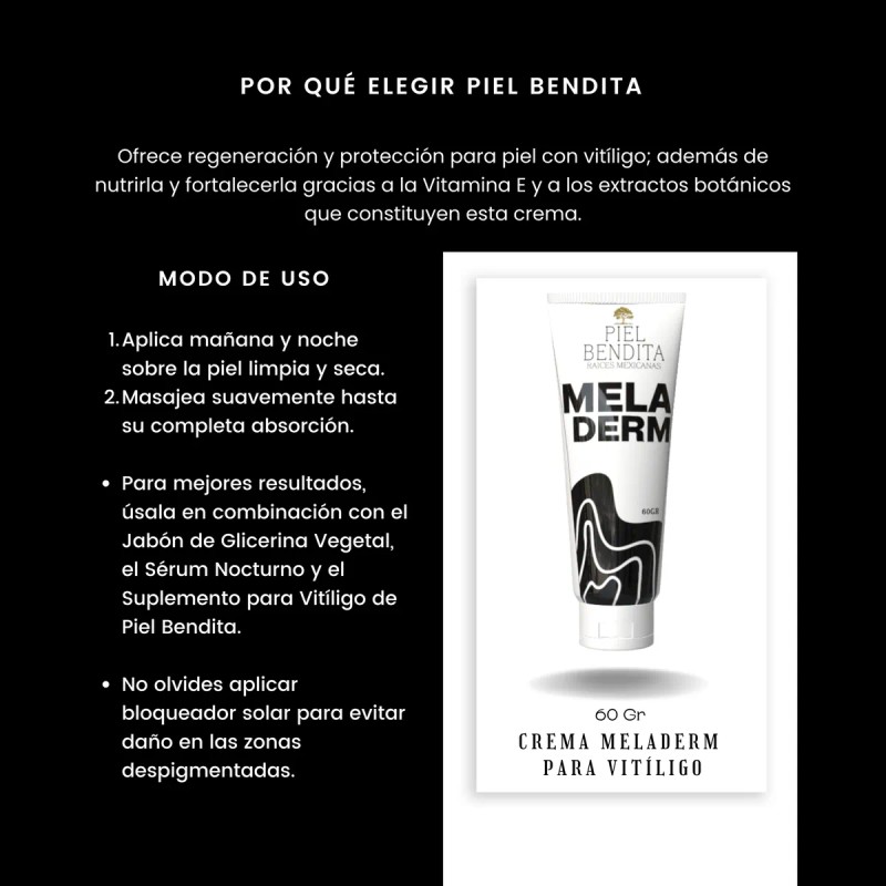 Crema Regeneradora Meladerm 60 Gr Piel Bendita Repigmentante
