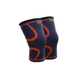 EliMart Knee Compression Sleeve for Men & Women – Comfortable Knee Brace for Running, Sports, Workout & Joint Pain Support (Orange, Small)